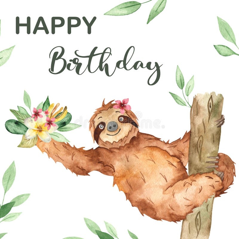 Sloth Birthday Stock Illustrations 1 648 Sloth Birthday Stock Illustrations Vectors Clipart Dreamstime