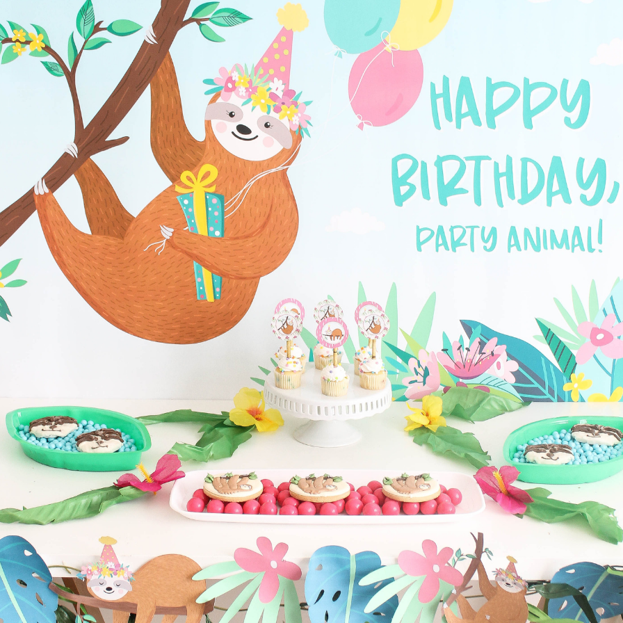 Sloth Party Printables Fun365