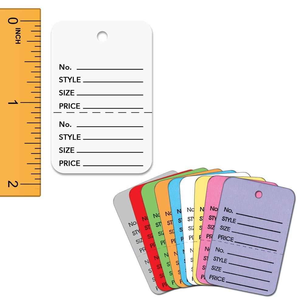 Small Colored Perforated Inventory Price Tags Specialty Store Services