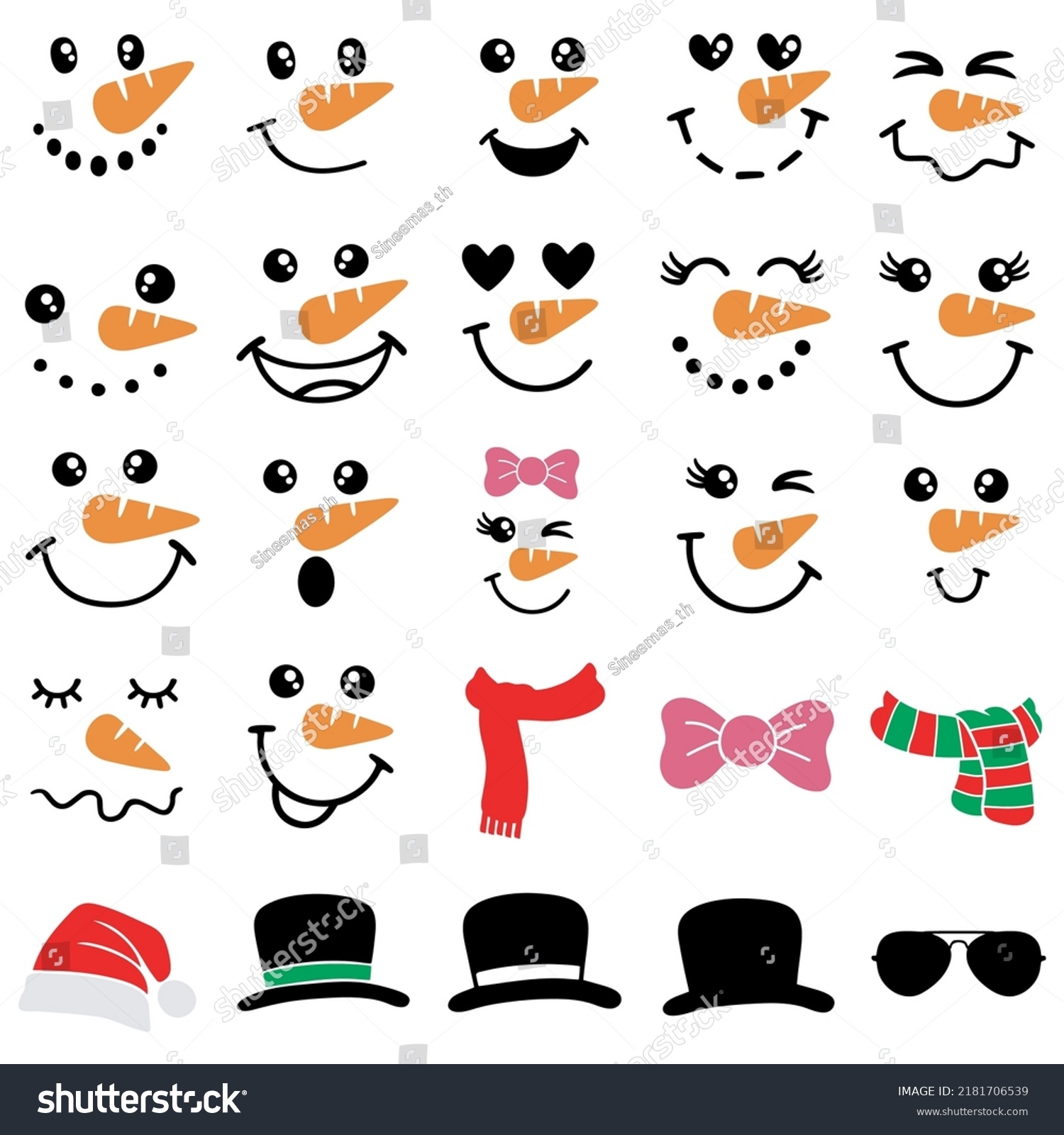 Snowman Faces Royalty Free Images Stock Photos Pictures Shutterstock