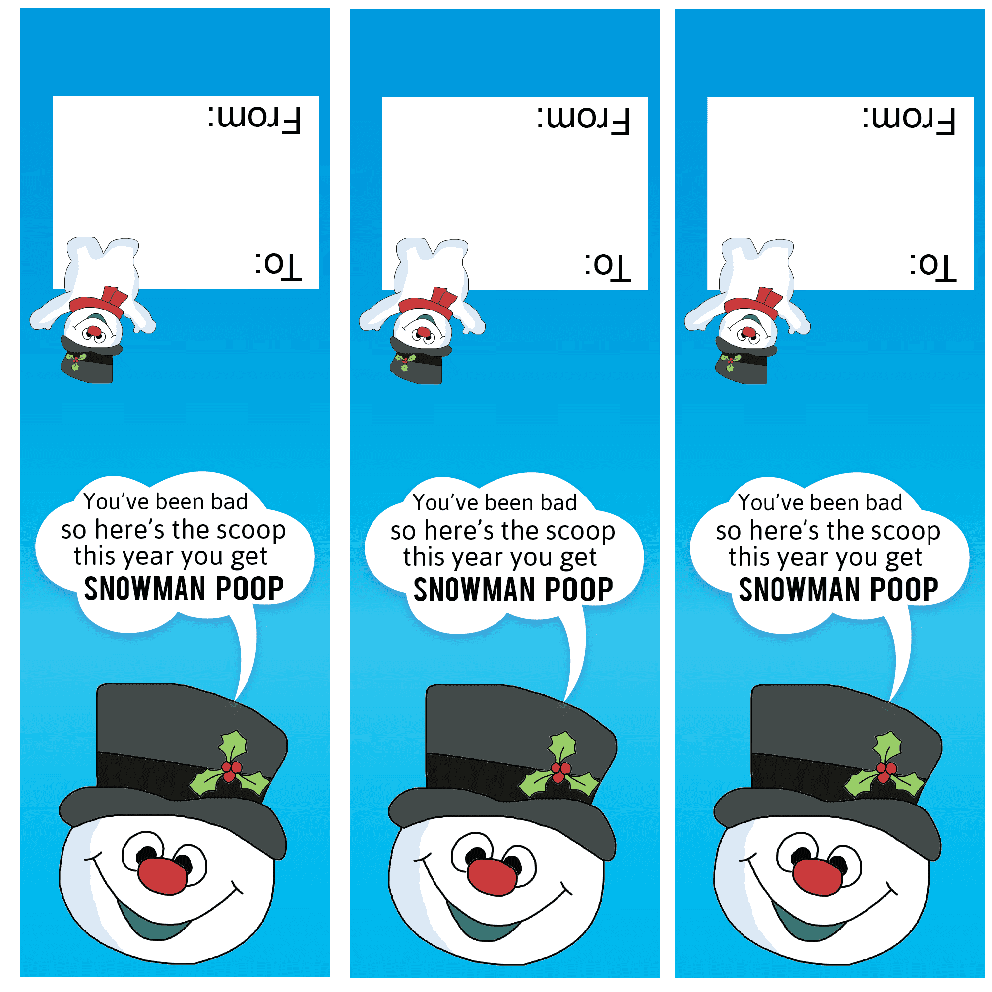 Snowman Poop Poem Printable Downloads For Tic Tacs