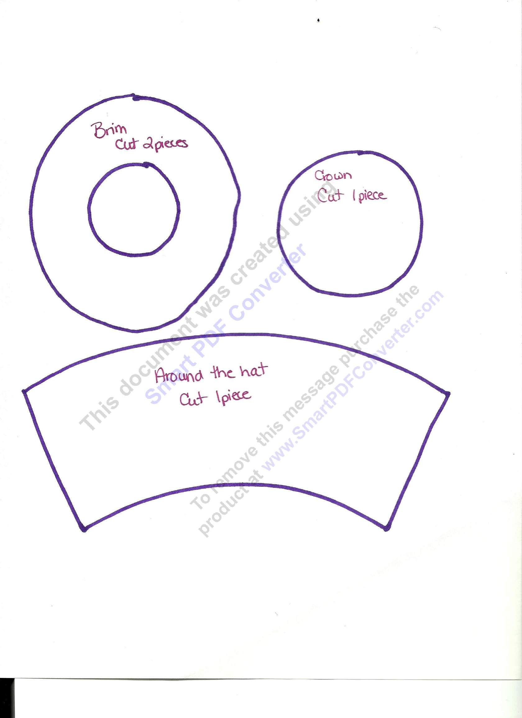 Free Printable Snowman Hat Pattern