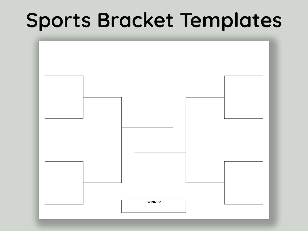 Sports Bracket Printable 8 16 32 Team Bracket Tournament Bracket Blank Bracket March Madness Single Elimination Etsy
