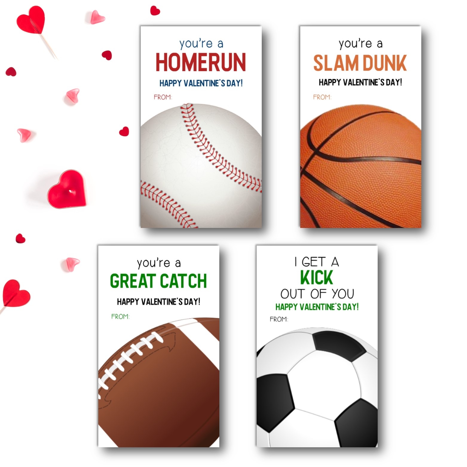 Sports Valentine s Day Cards Rose Paper Press