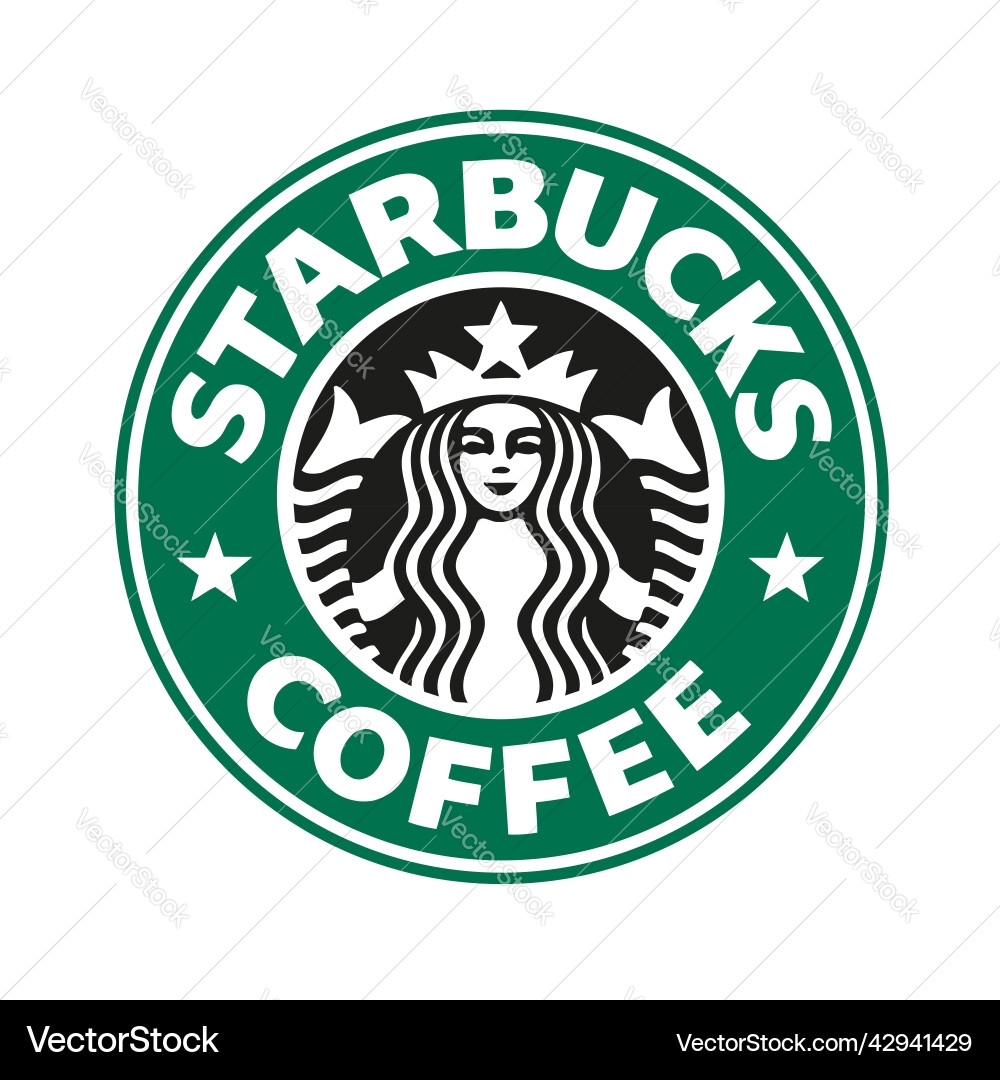 Starbucks Logo Isolated On White Royalty Free Vector Image