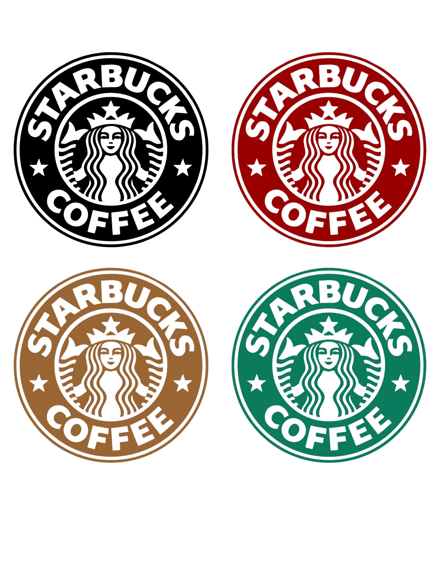 Starbucks Logo SVG Starbucks Logo Skeleton Starbucks SVG File Etsy