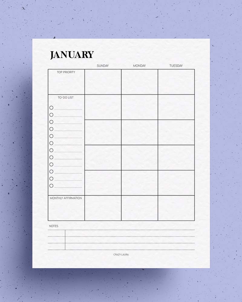 Free Printable Student Planner