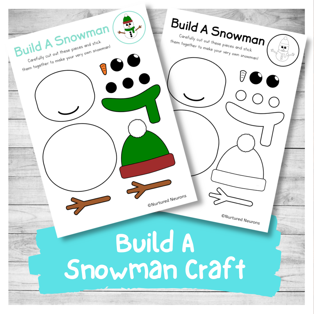 Super Build A Snowman Printable Cut And Paste Craft Nurtured Neurons