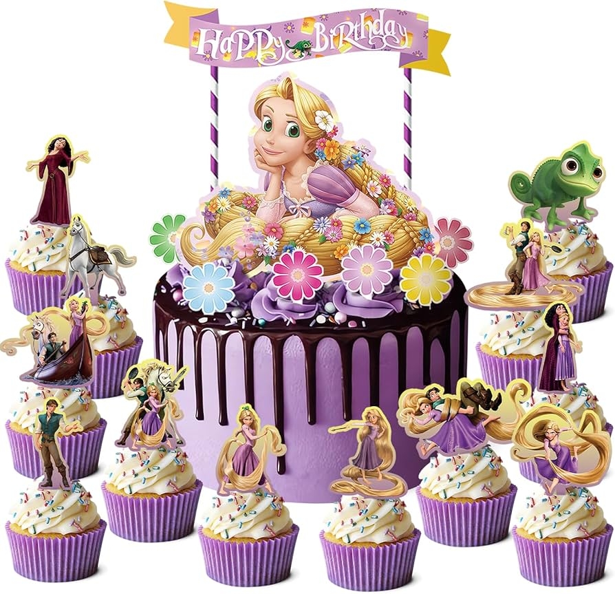 Free Printable Rapunzel Cupcake Toppers