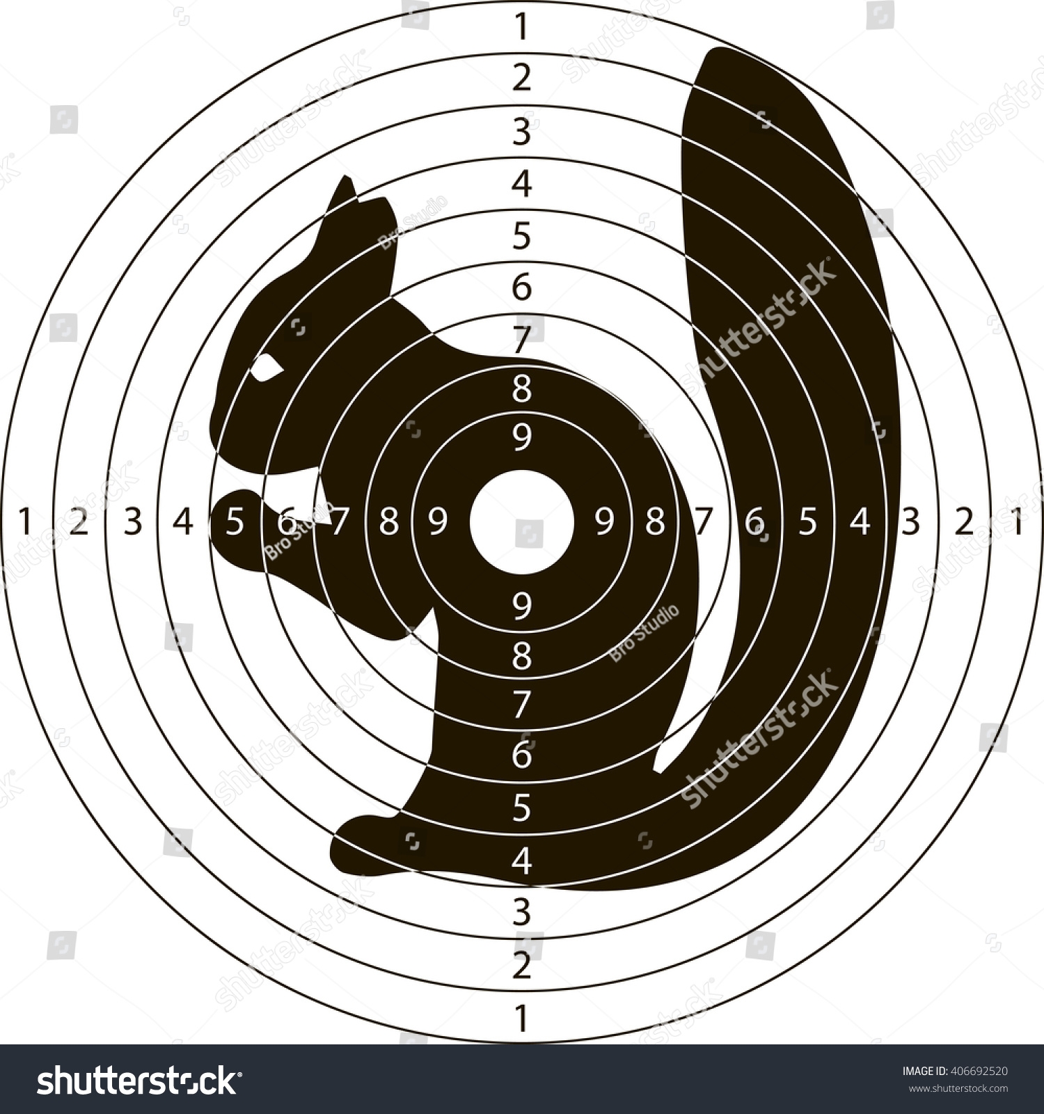 Target Squirrel Shooting Range Small Arms Stock Vector Royalty Free 406692520 Shutterstock
