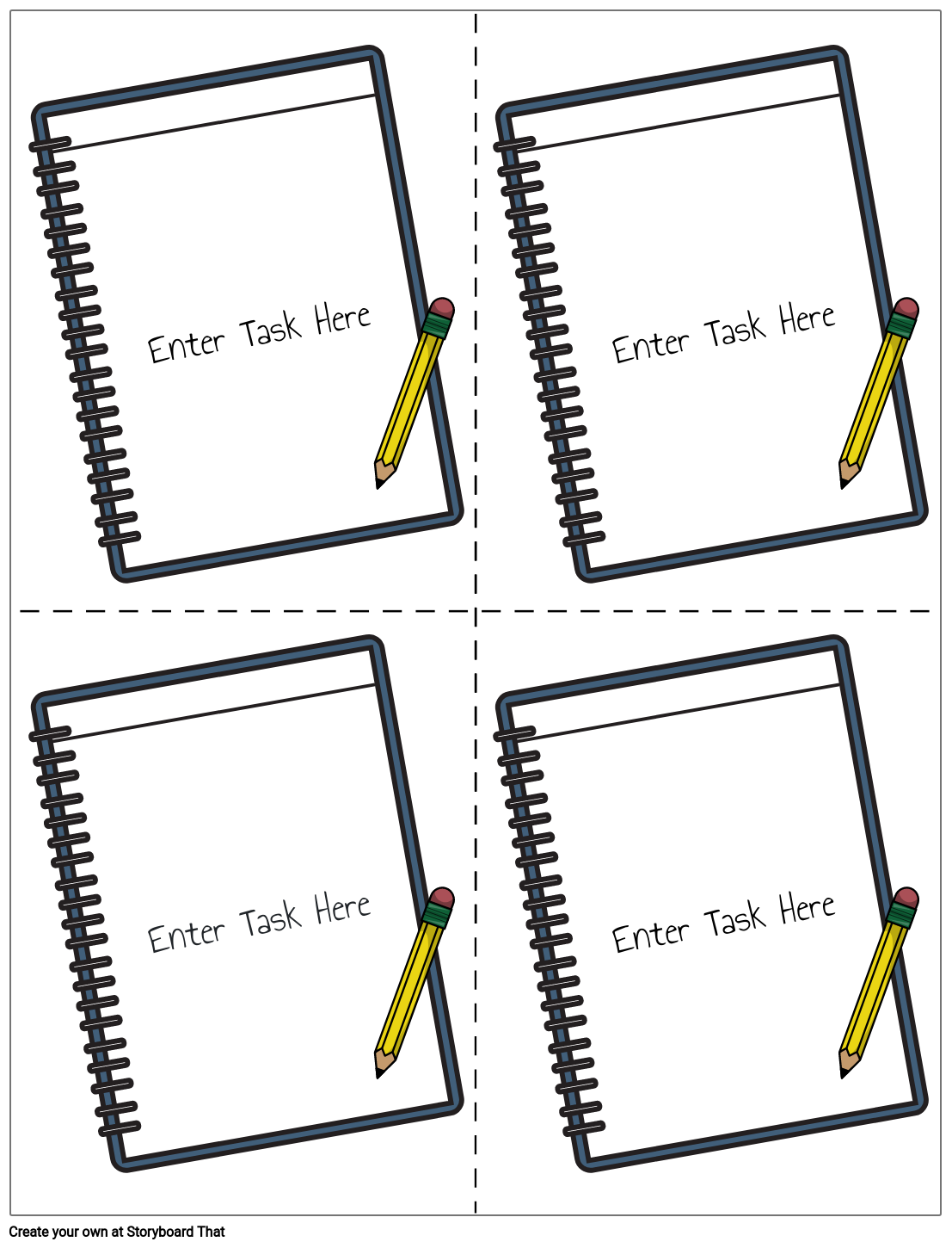 Task Card Template Task Card Maker StoryboardThat