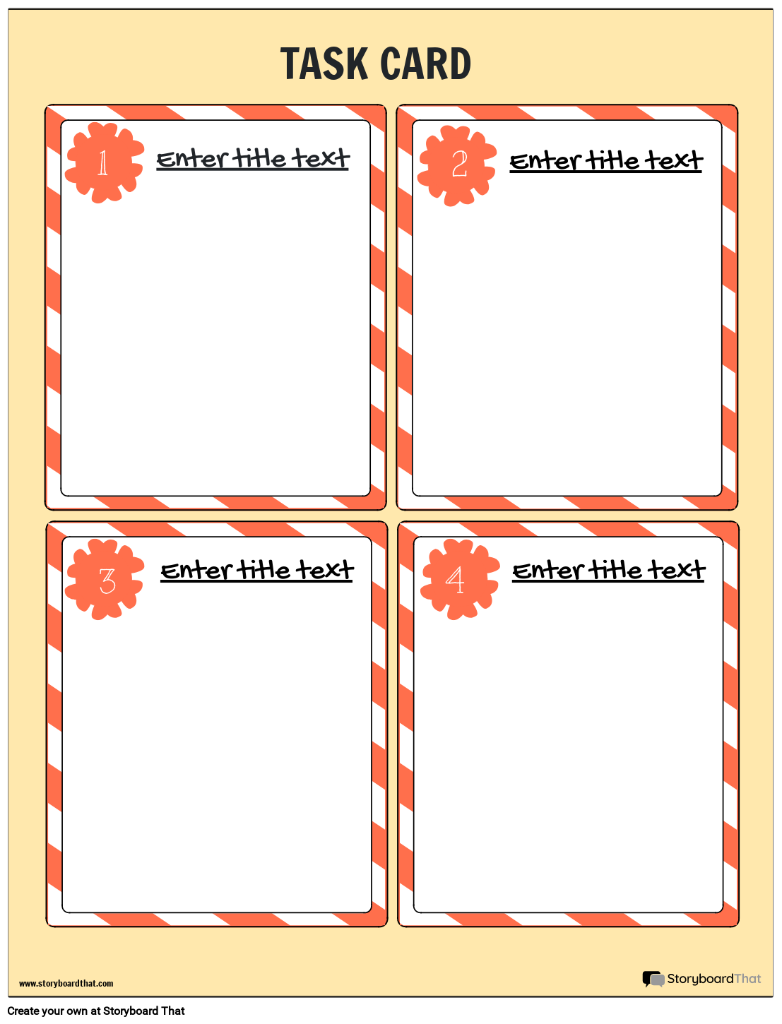 Task Card Template Task Card Maker StoryboardThat
