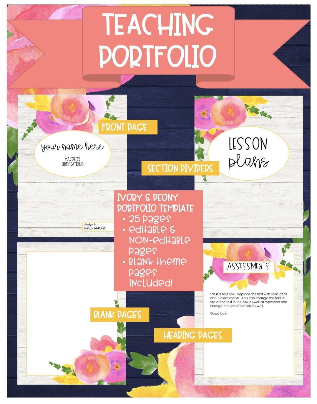 Teacher Portfolio Template Cream Shiplap By The Teacher ade Stand Teachers Pay Teachers