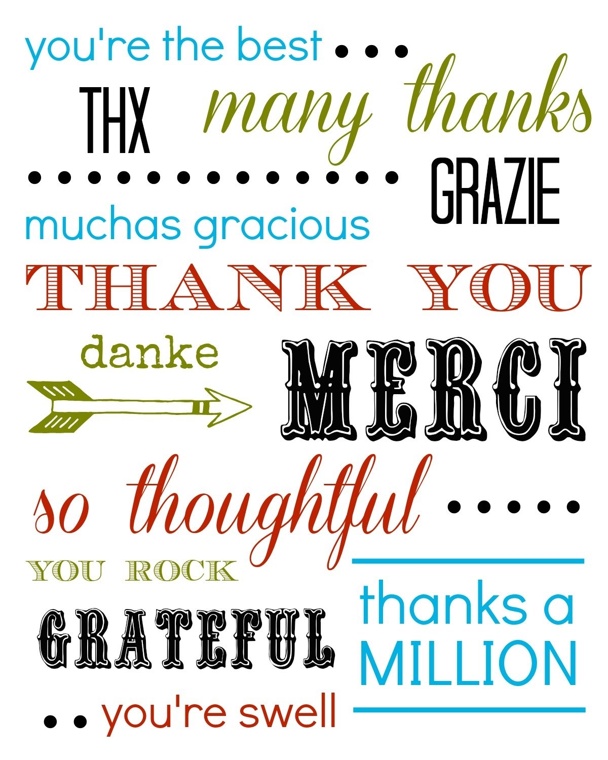 Thank You Card Printable Free
