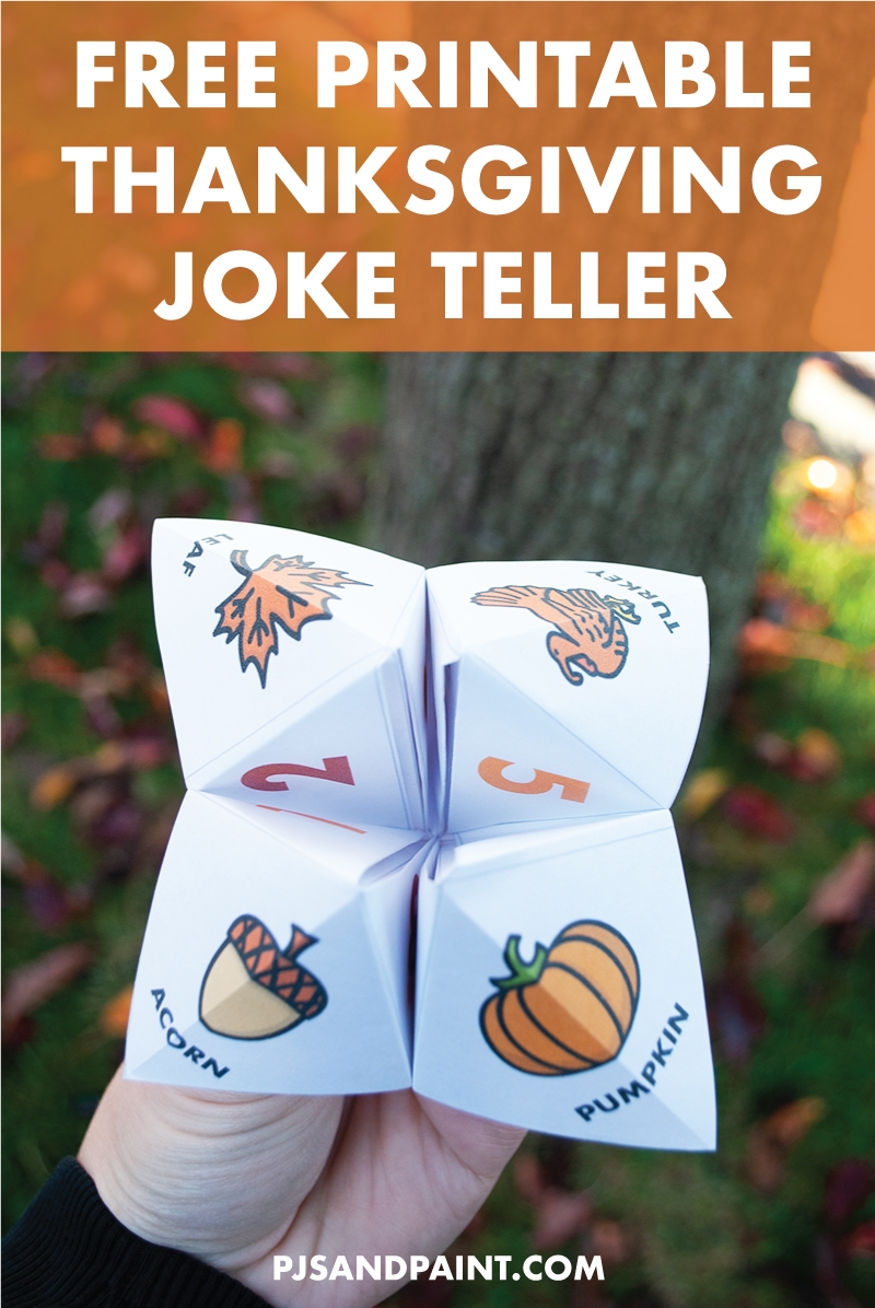 Thanksgiving Joke Cootie Catcher Free Printable Pjs And Paint
