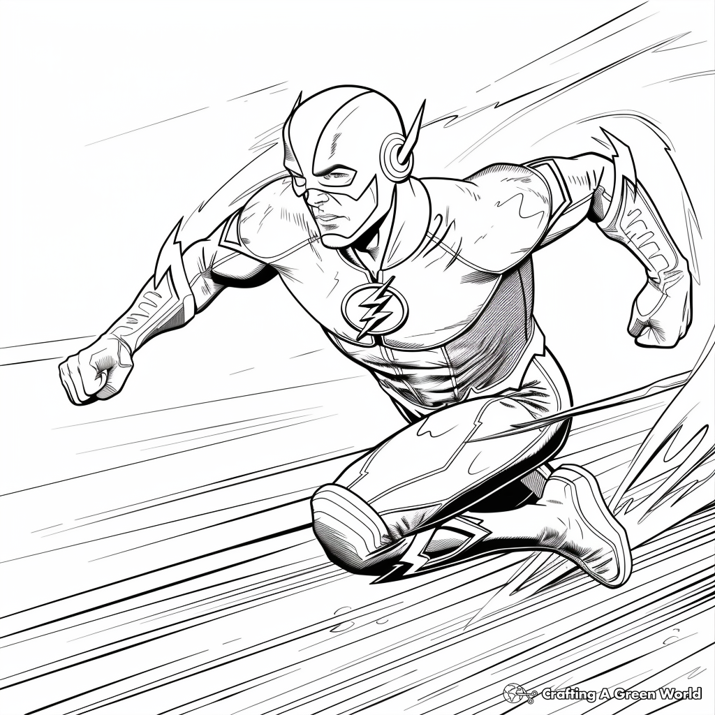 Flash Free Printable Coloring Pages