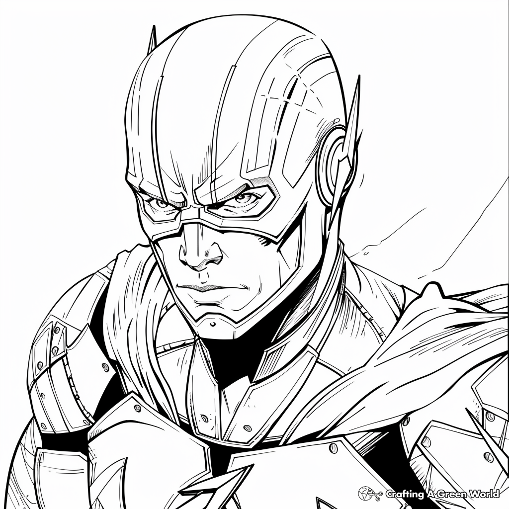 The Flash Coloring Pages Free Printable 