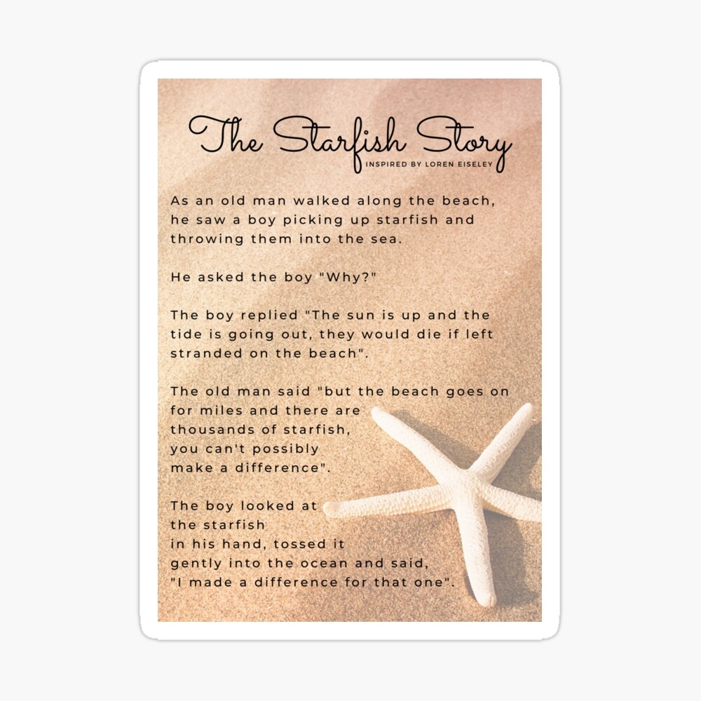 The Starfish Story Art Board Print For Sale By VickiJames Redbubble