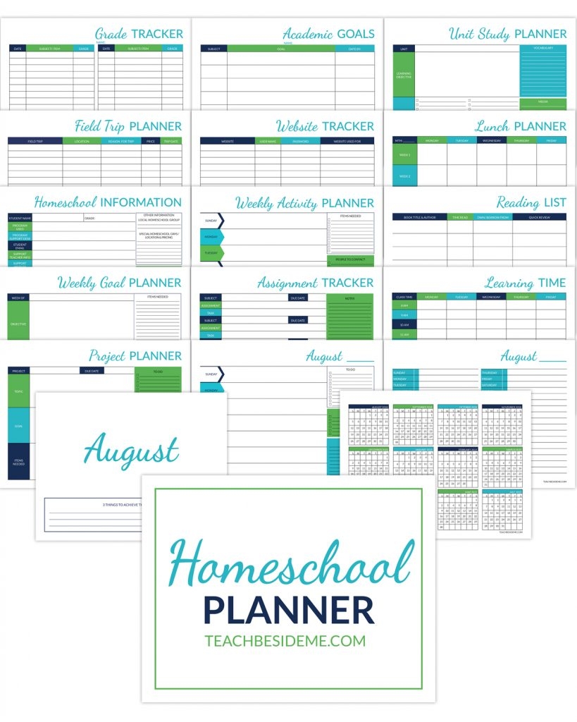 The Ultimate Printable Homeschool Planner Teach Beside Me