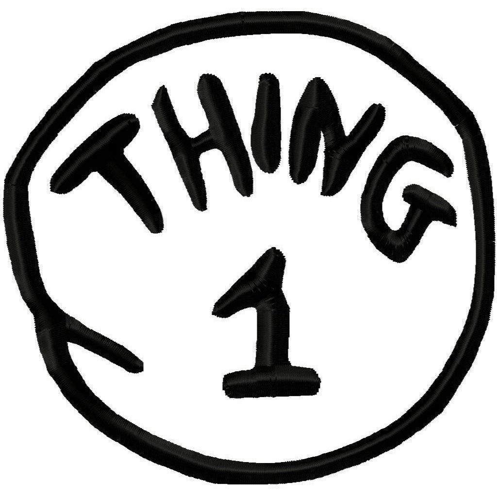 Thing 1 And Thing 2 Black And White Clipart
