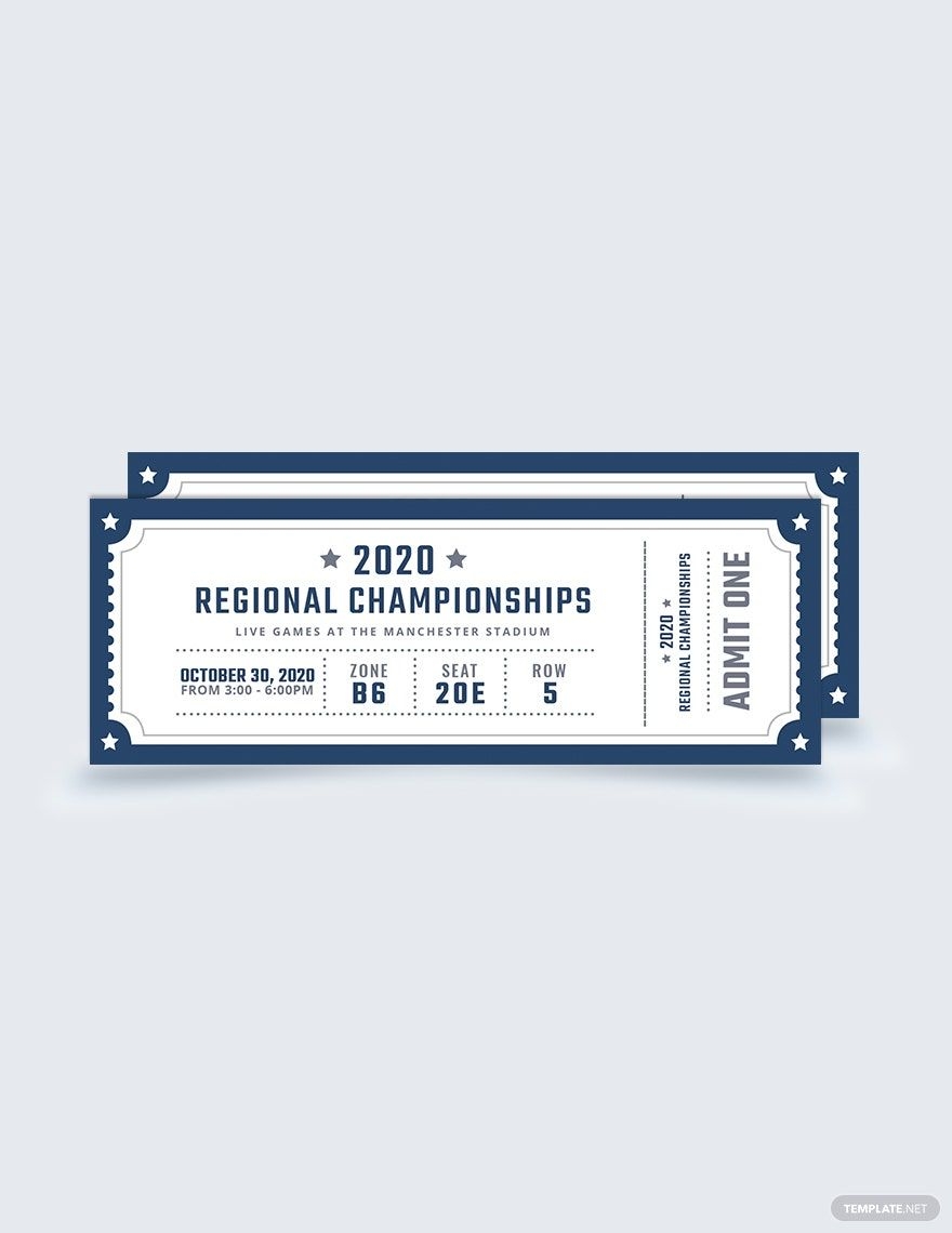 Ticket Templates In InDesign FREE Download Template