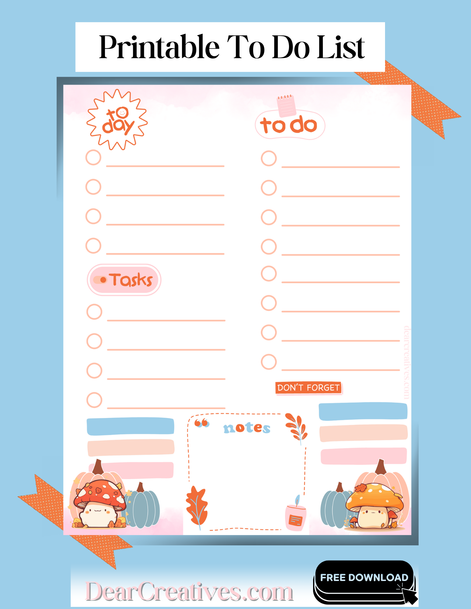Printable Free To Do List