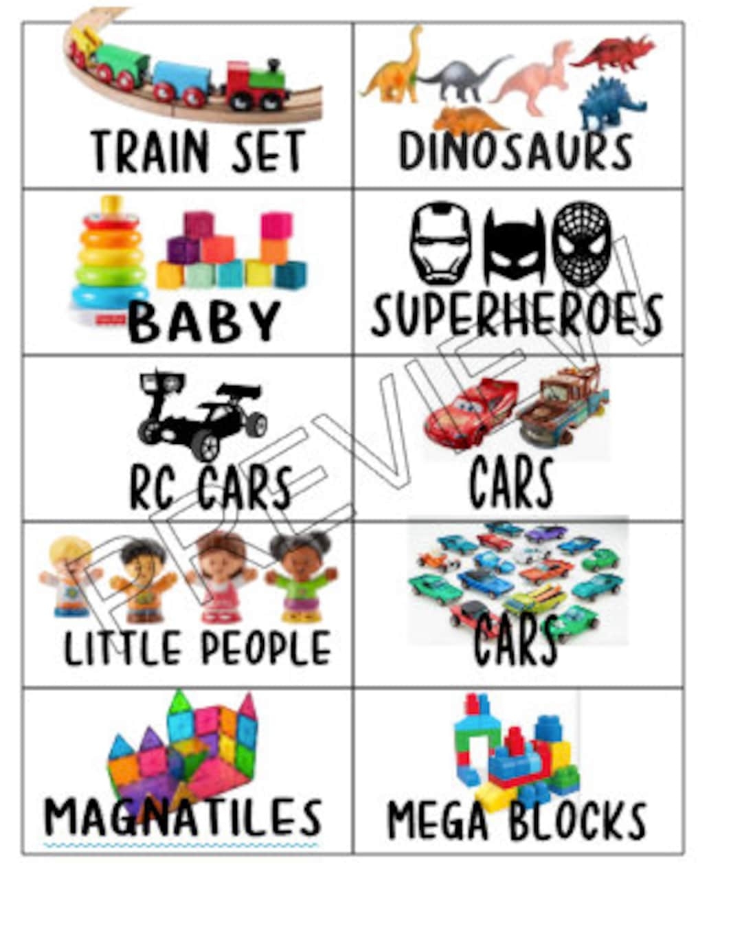 Toy Box Labels Toy Cube Labels Toy Picture And Word Labels Playroom Organization Toy Bin Labels Classroom Labels Daycare Storage Etsy