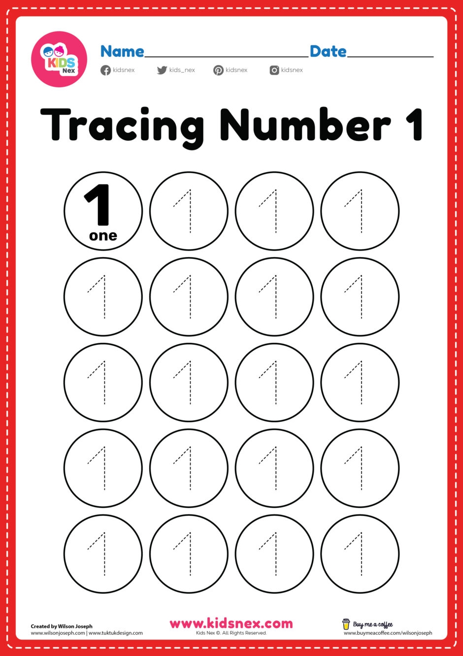 Free Printable Tracing Numbers