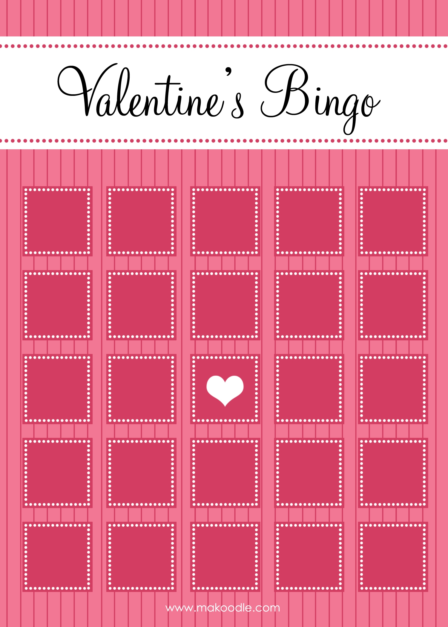 Valentine s Bingo Free Printable Download Makoodle