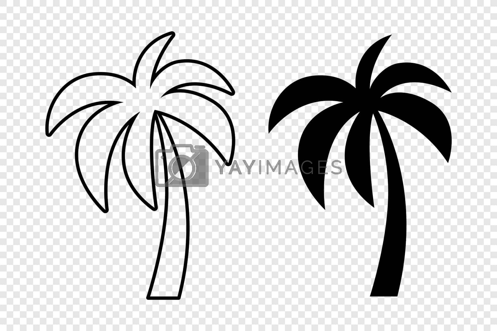 Vector Palm Trees Palm Tree Icon Set Isolated Palm Silhouettes Design Template For Tropical Vacation Beach Summer Concept Vector Illustration Front View By Gomolach Vectors Illustrations Free Download Yayimages
