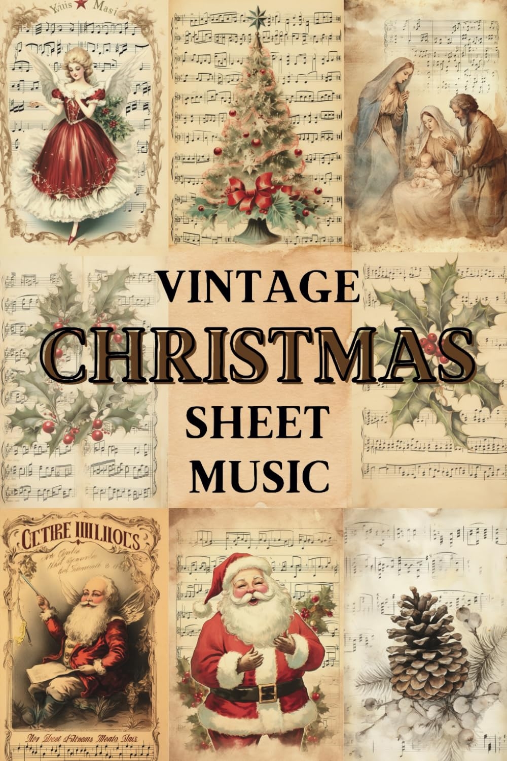 Vintage Christmas Sheet Music Scrapbook Paper 36 Decorative Sheets For Collage Scrapbooking Junk Journaling Paper Crafts And Decoupage Vintage Christmas Scrapbook Paper Nolan Brooke Amazon Books