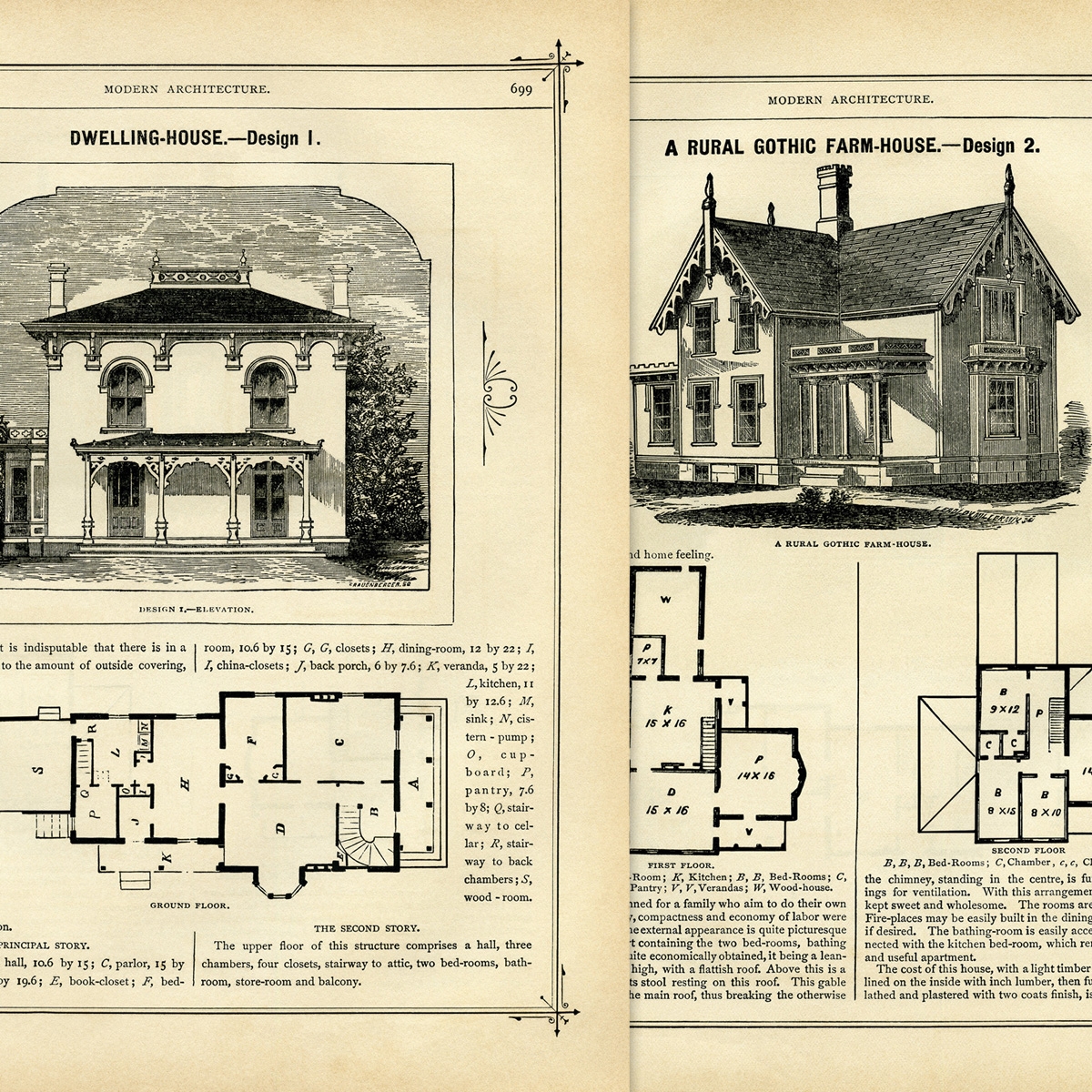 Vintage House And Floor Plans The Old Design Shop