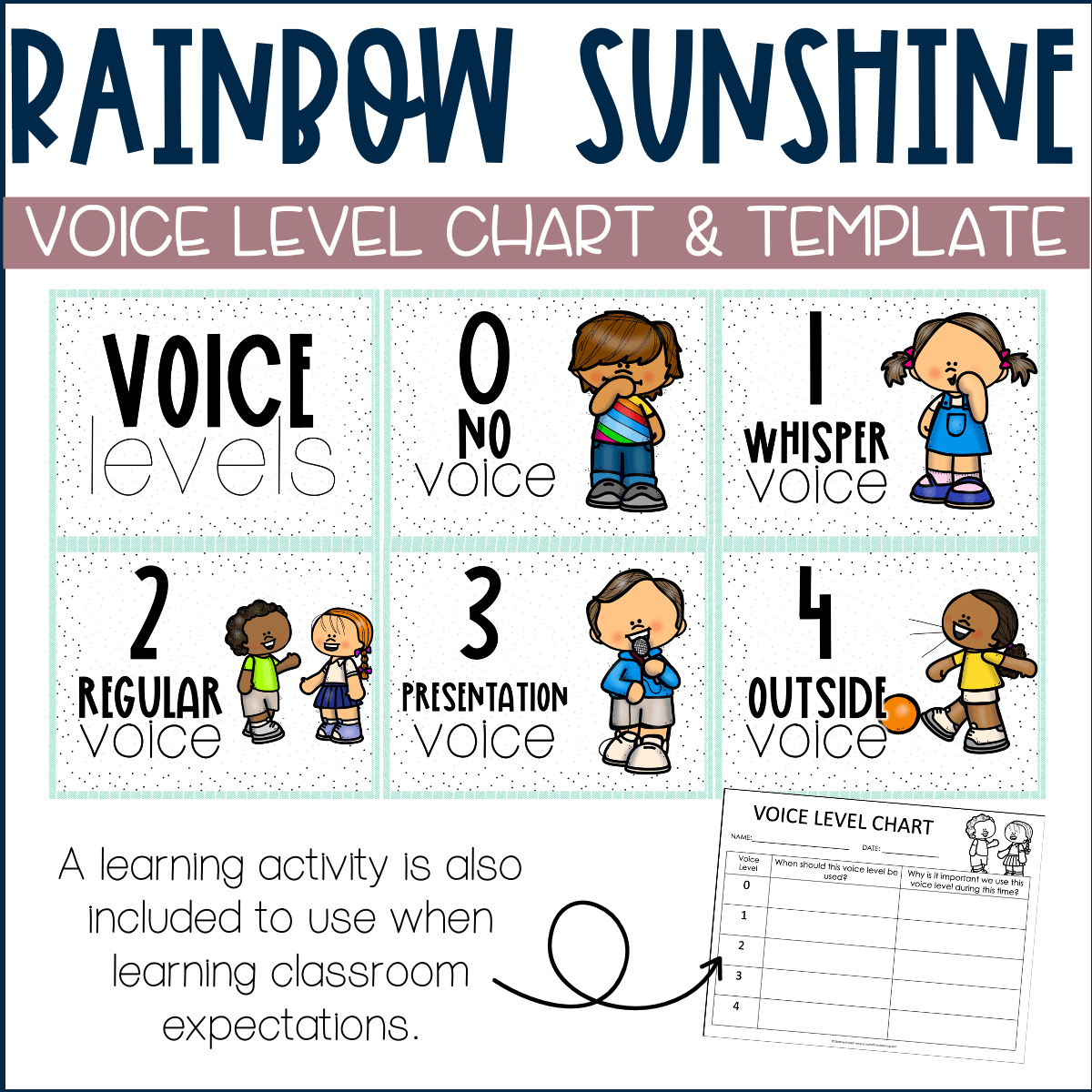Free Printable Voice Level Posters
