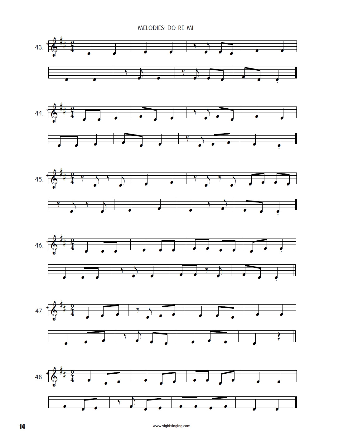 Volume 1 Preview Sight Singing Ear Training Melodies And Exercises