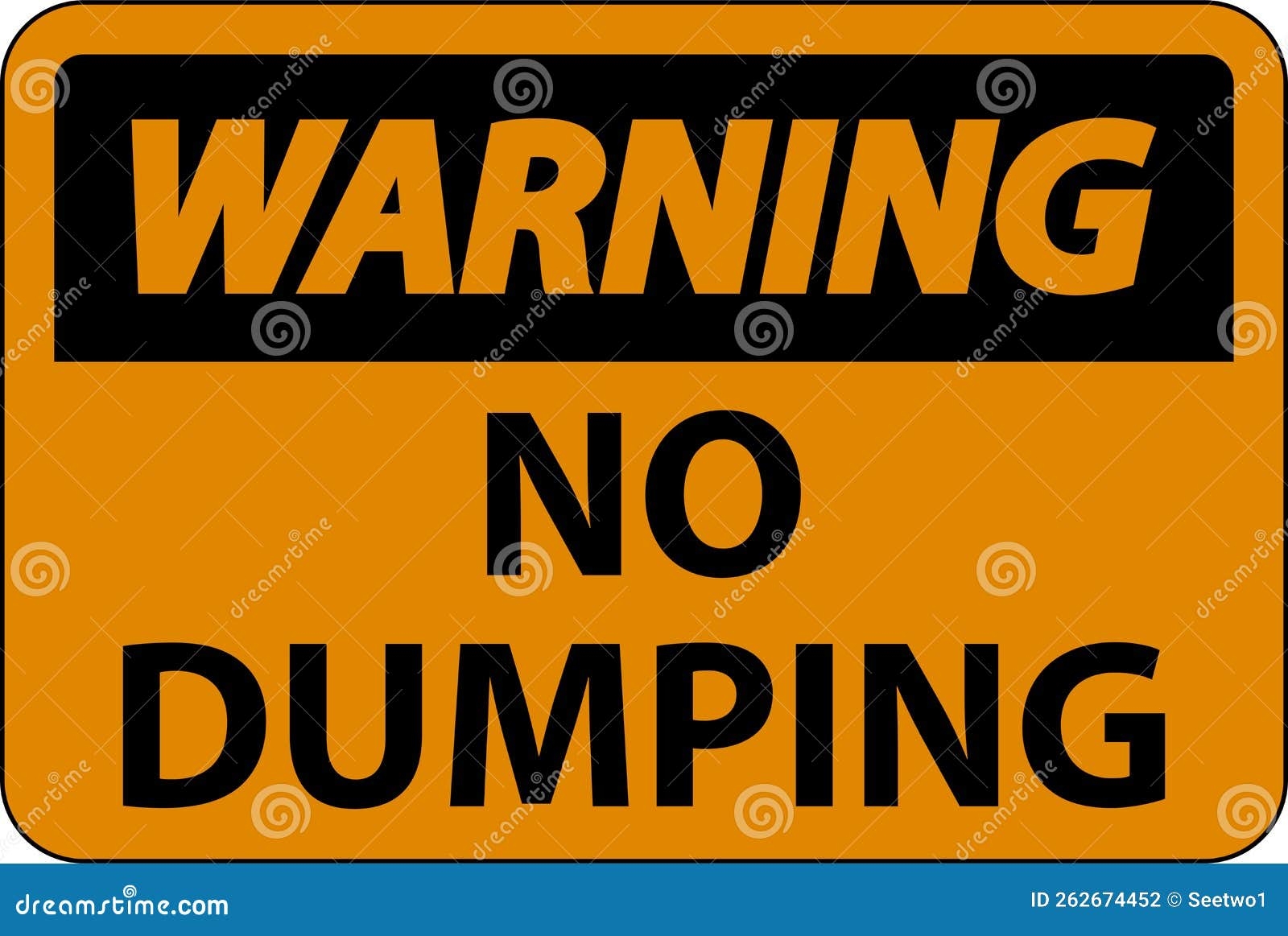 Warning No Dumping Sign On White Background Stock Vector Illustration Of Environment Danger 262674452