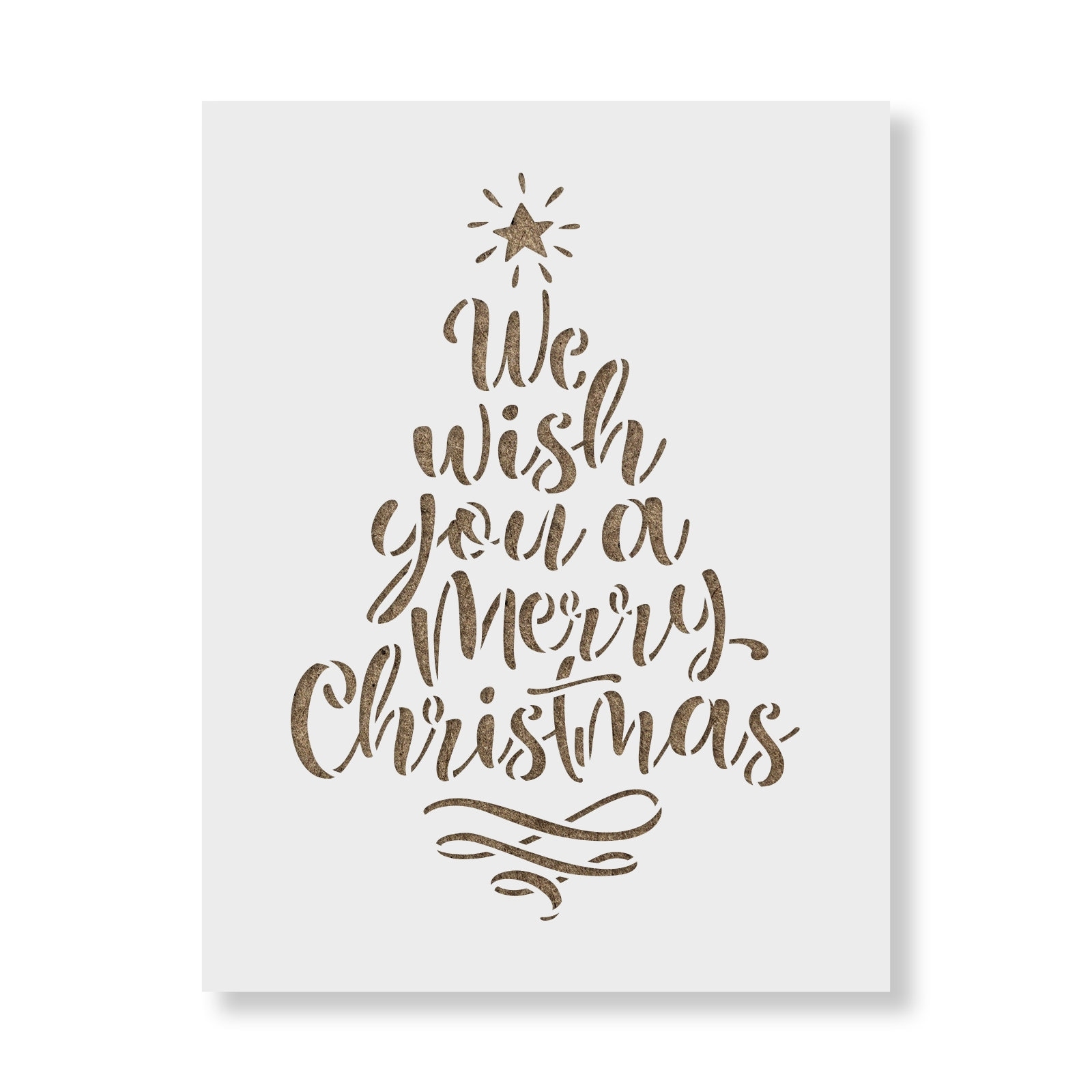 We Wish You A Merry Christmas Stencil Christmas Craft Supplies Christmas Stencils Stencils For Canvas Christmas Stencil Template Decor Etsy