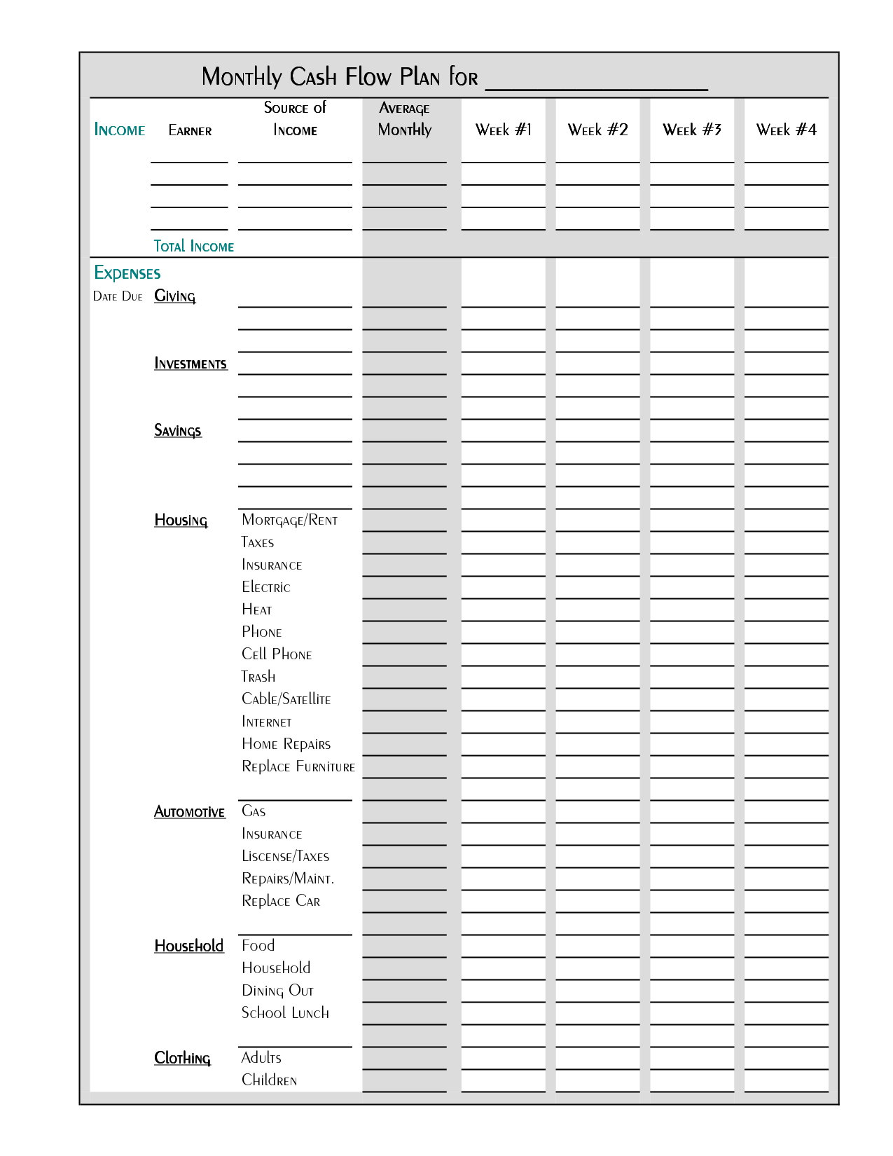 Weekly Budget Worksheet Free 10 Free PDF Printables Printablee