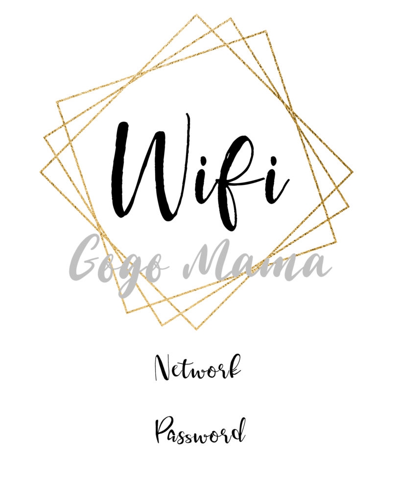 WIFI Printable Template In 8x10 5x7 And 4x6 Gogo Mama