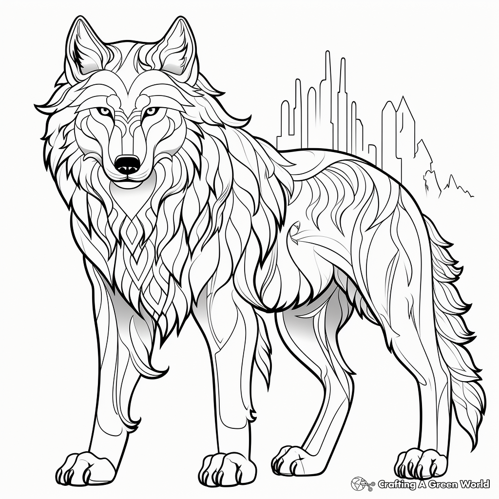 Wolf Coloring Pages Free Printable 