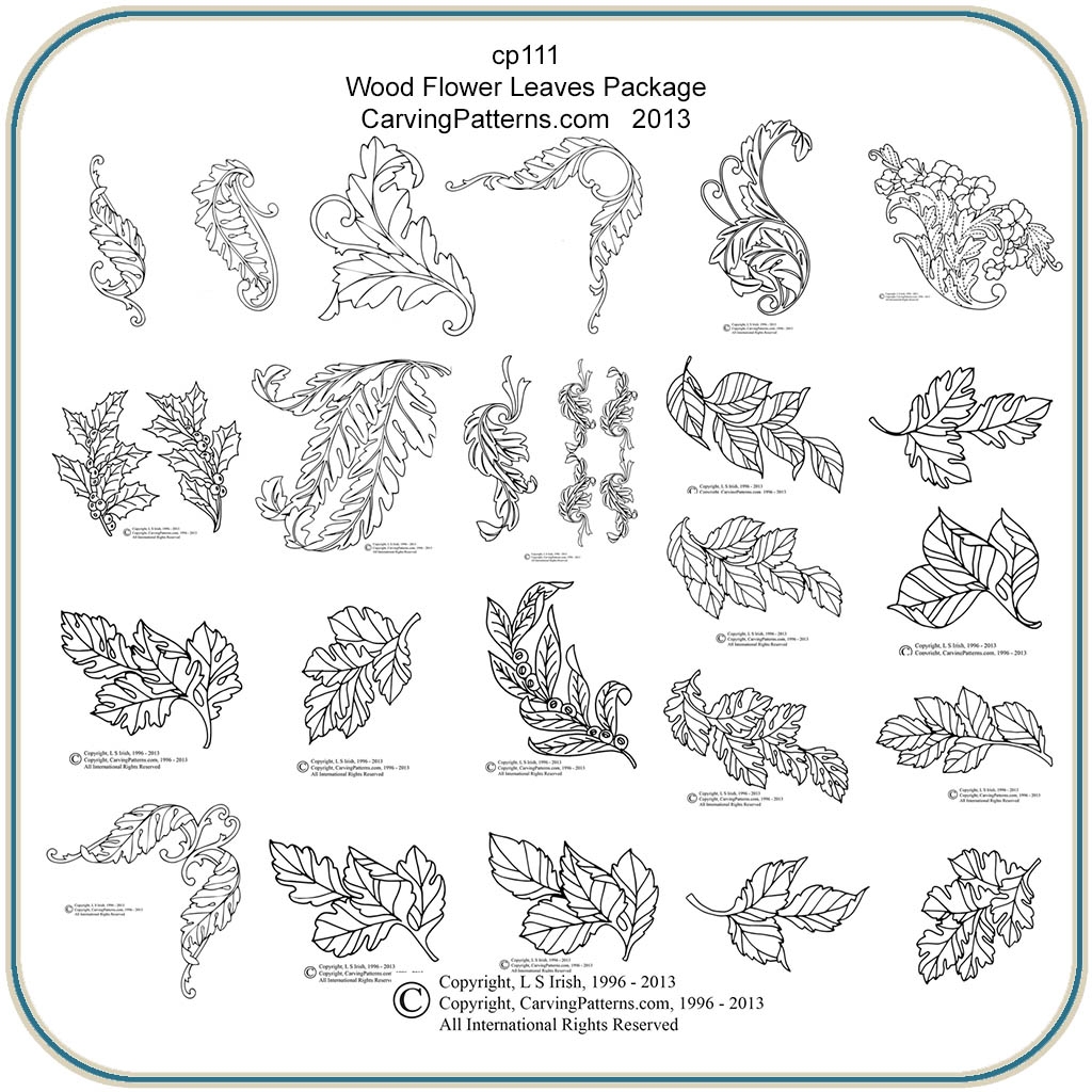 Wood Flower Leaves Patterns Art Designs Studio Classic Carving Patterns