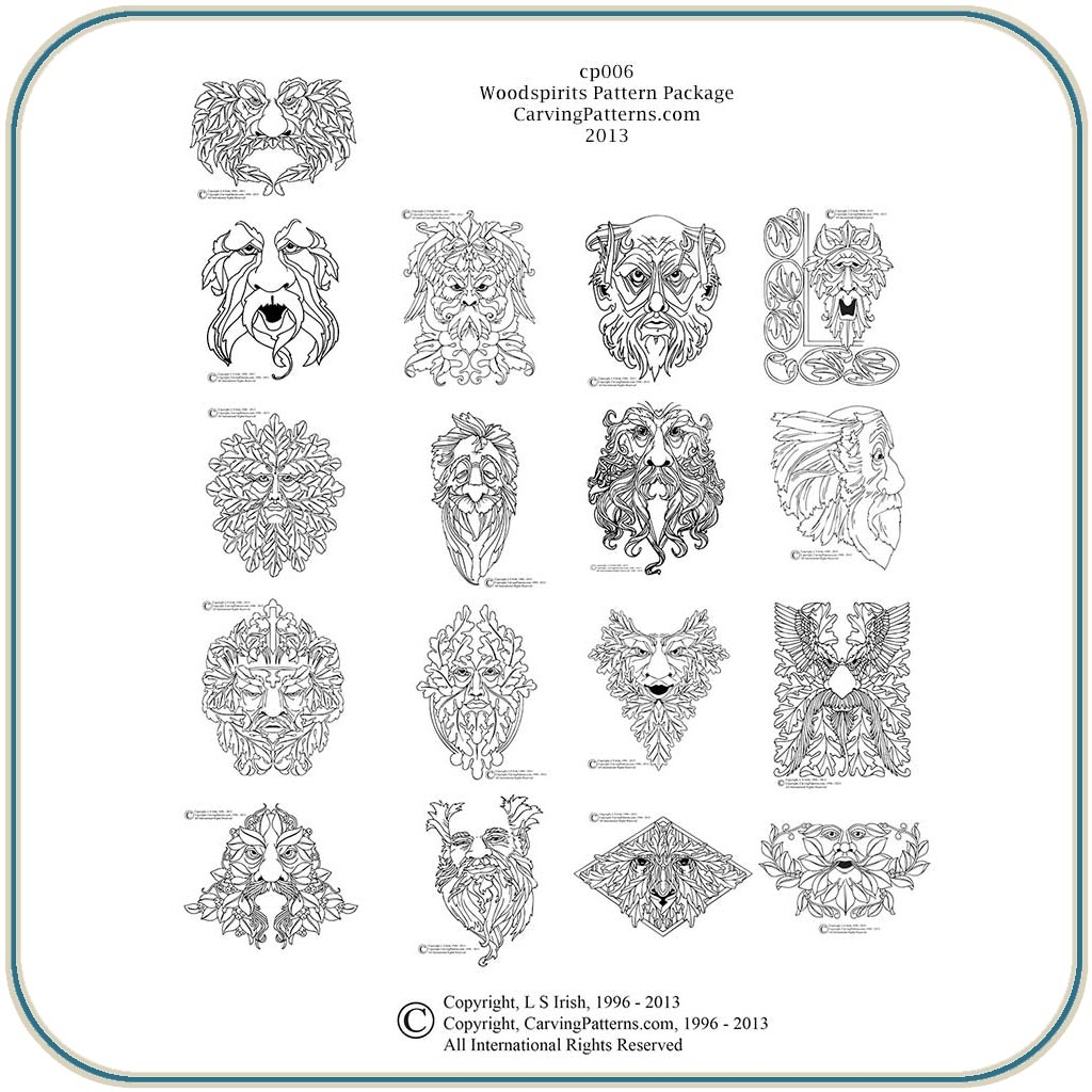 Wood Spirit Patterns Art Designs Studio Classic Carving Patterns