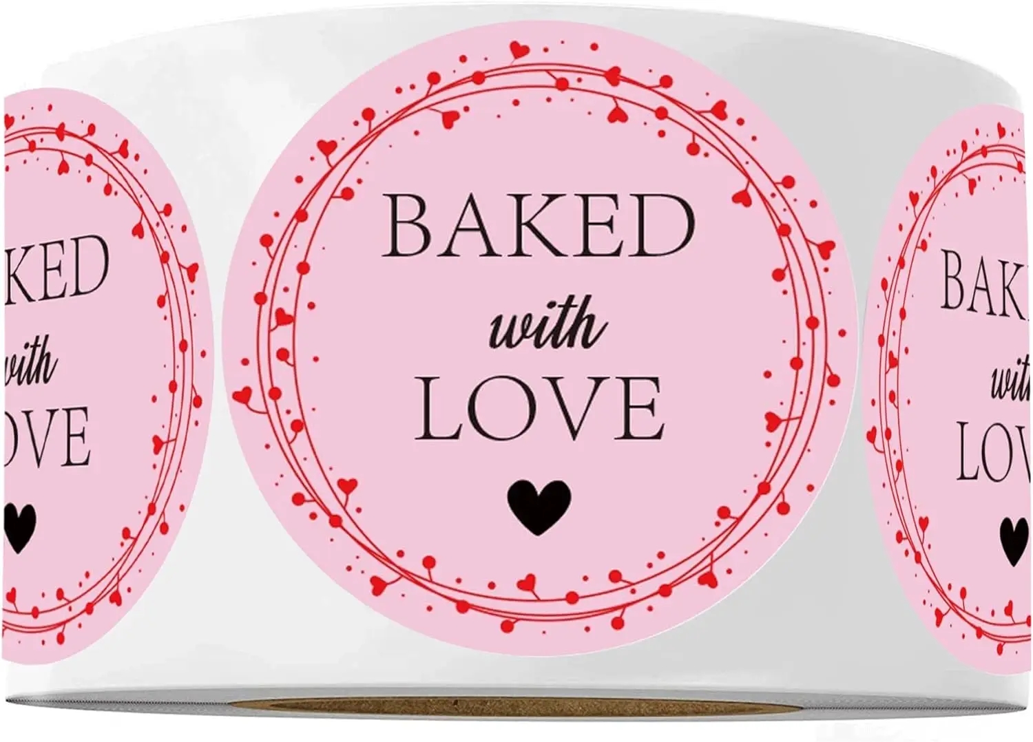 1 5Inch Baked With Love Labels Round Baked With Love Stickers With Wreath For Business Bake Sales Packaging Jars Canning 500pcs AliExpress