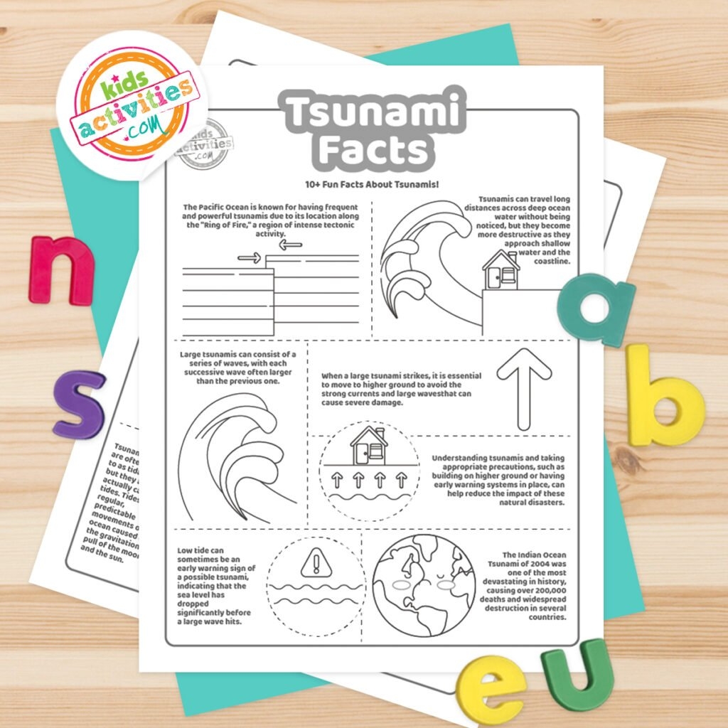 10 Cool Facts About Tsunamis Coloring Pages Kids Activities Blog