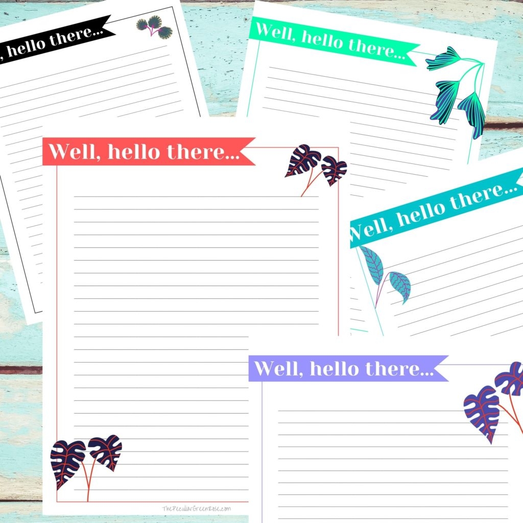 10 Cute Printable Stationery Paper Designs PDF The Peculiar Green Rose