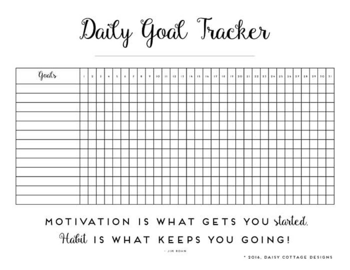 Free Printables Goal Tracker