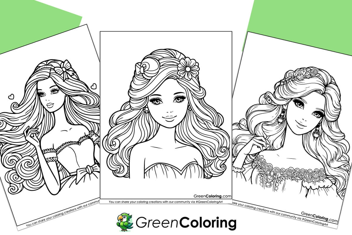 12 Barbie Coloring Pages Free PDF Printables 