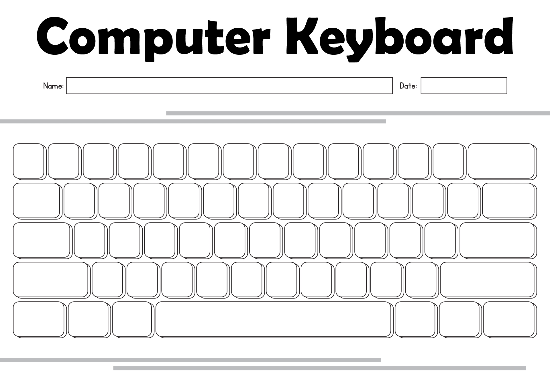 Free Printable Keyboarding Worksheets