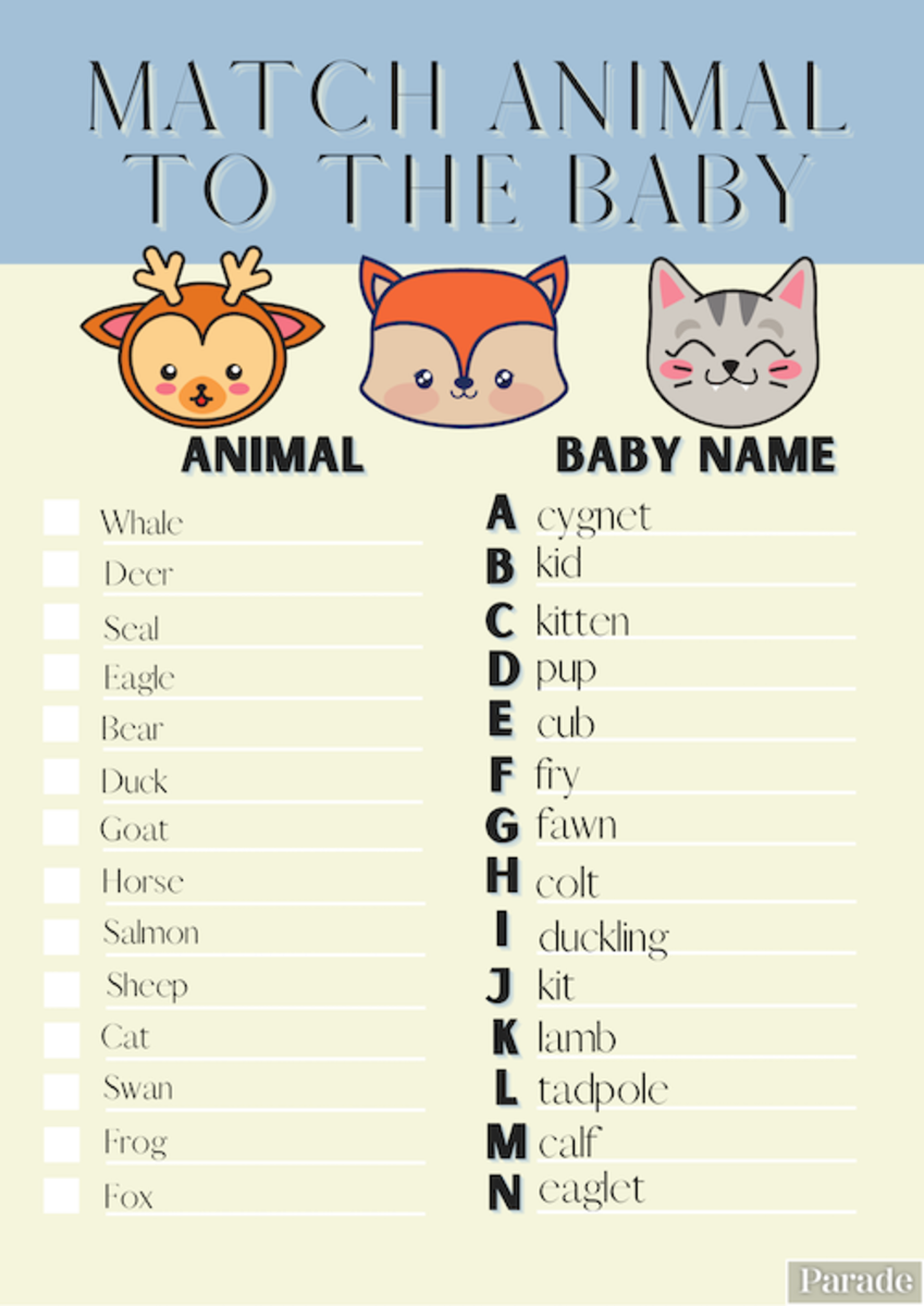 Free Baby Shower Games Printables