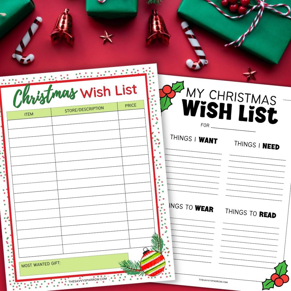 Free Printable Christmas Shopping List