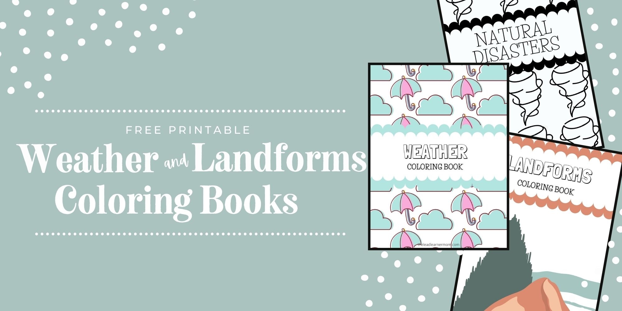 2 Free Coloring Book Printables Weather And Landforms The Lead Learner Mom